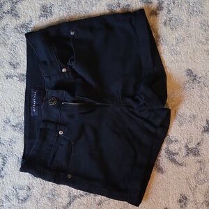 Aeropostale High Rise Midi Women's Black Denim Shorts - Size 2